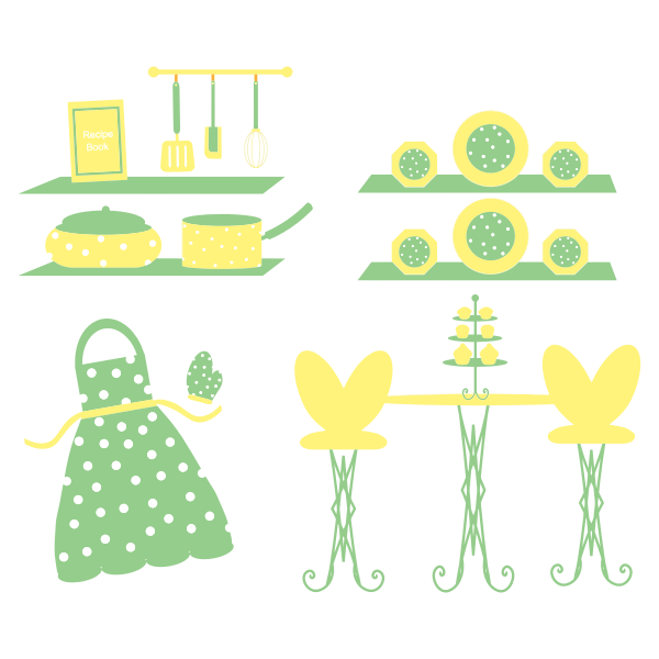 SVG Retro kitchen utensils