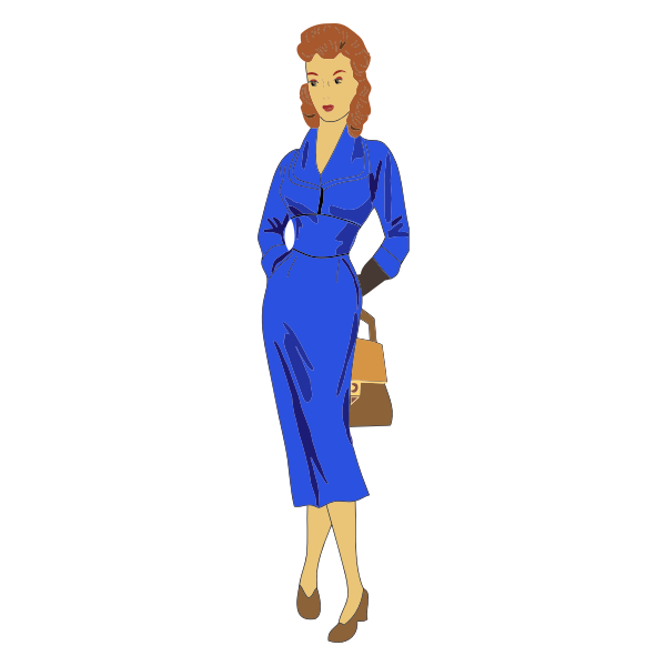 SVG Retro lady