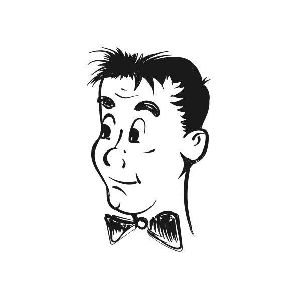 SVG Retro man sketch