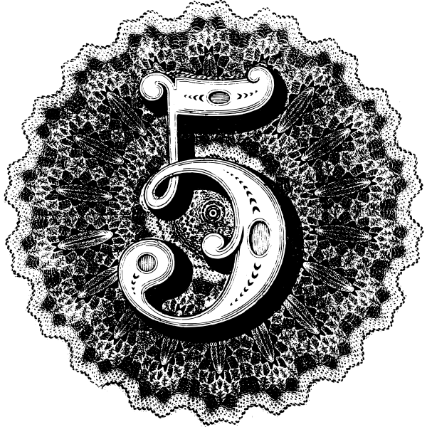 SVG Retro number five