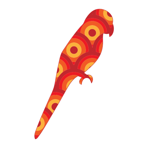 SVG Retro parrot