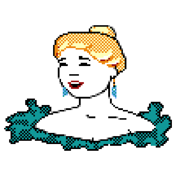 SVG Retro pixel female