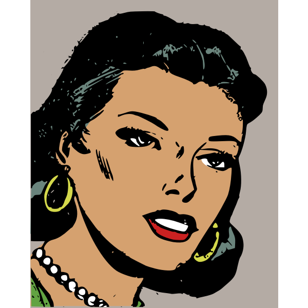 SVG Retro pretty woman