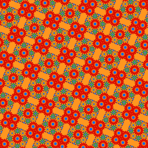 SVG Retro red flowers wallpaper