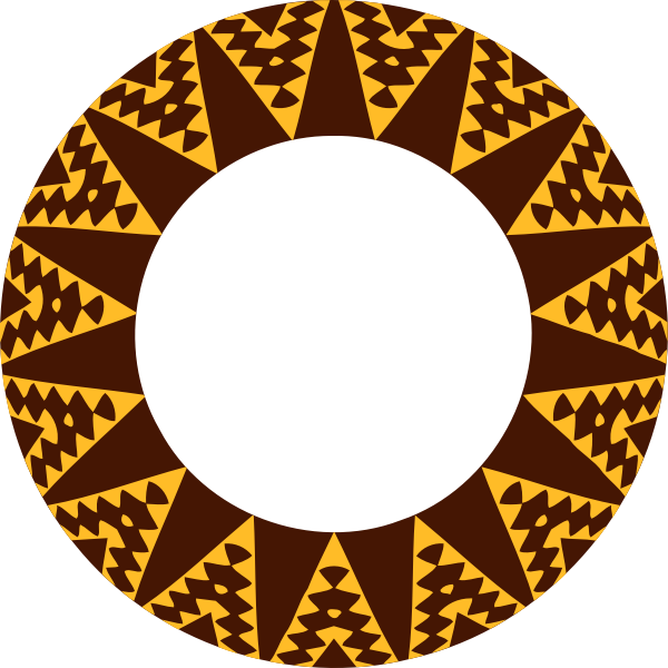 SVG Retro round frame