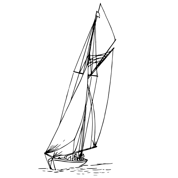 SVG Retro sailboat