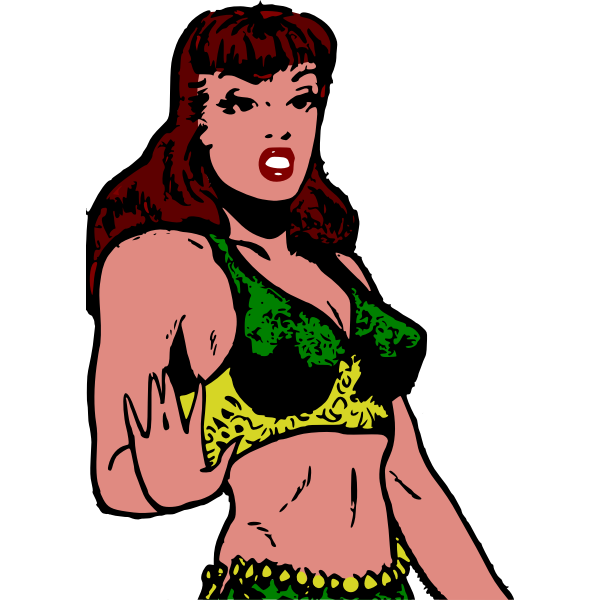 SVG Retro slave girl
