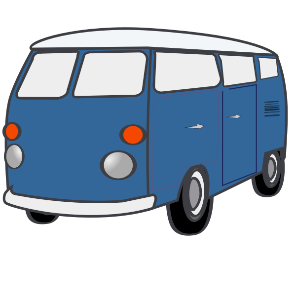 SVG Retro style van vector image