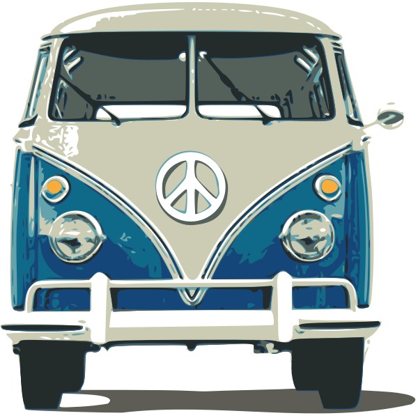 SVG Retro style van vector image