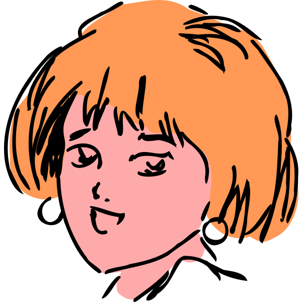 SVG Retro-styled woman