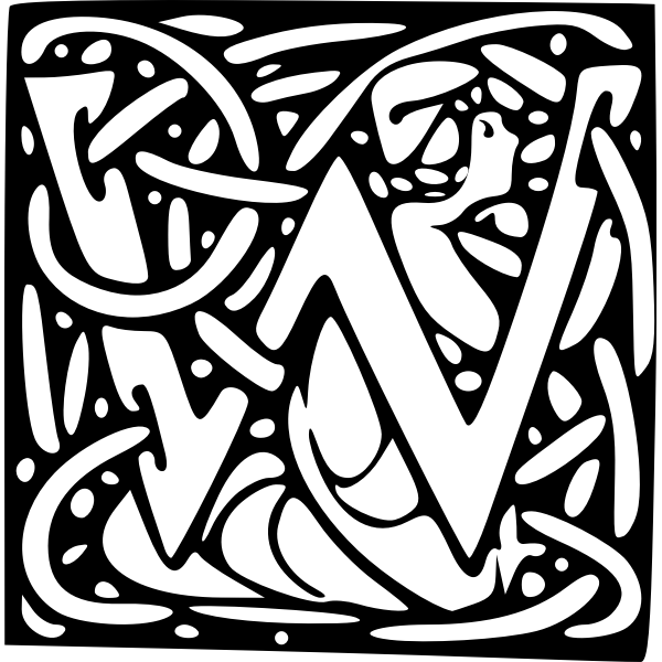 SVG Retro W letter