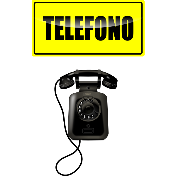 SVG Retro wall telephone