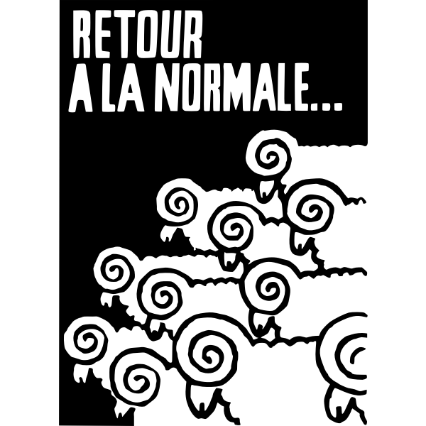 SVG Return to normal poster vector illustration