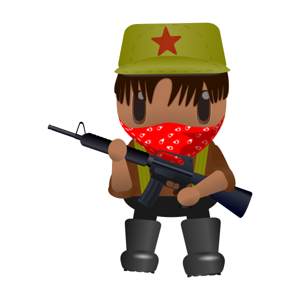 SVG Revolutionary soldier with a gun