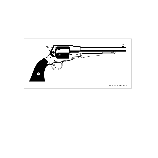 SVG Revolver Remington 1858 vector drawing