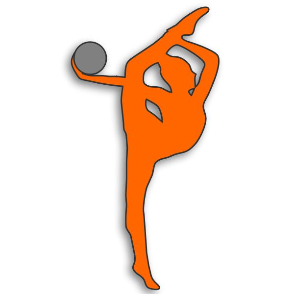 SVG Rhythmic gymnast silhouette vector drawing