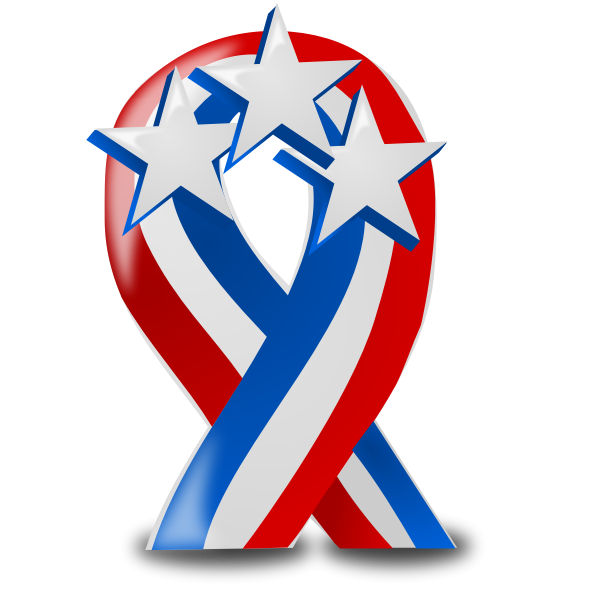SVG Ribbon with stars