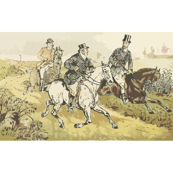 SVG Riding scene vector