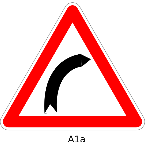 SVG Right hand curve sign