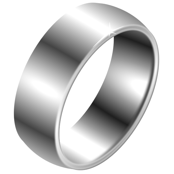 SVG ring not very realistic silver