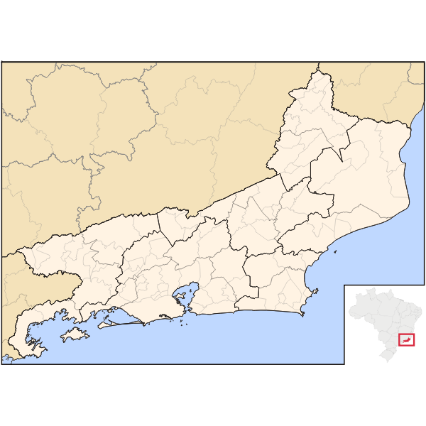 SVG Rio de Janeiro region map vector illustration