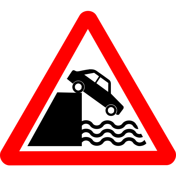 SVG River bank vector road sign