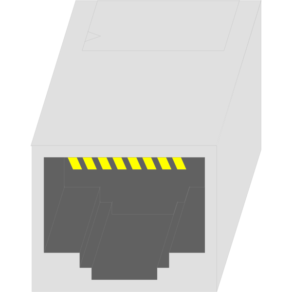 SVG RJ-45 LAN Female connector vector clip art