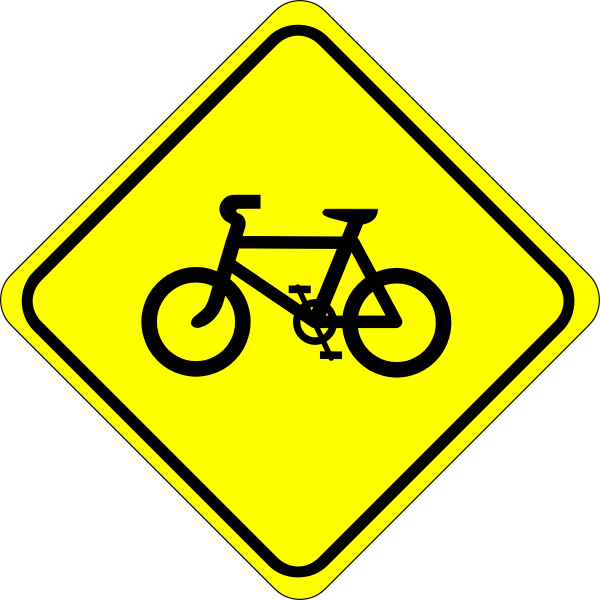 SVG Road sign for bicycles
