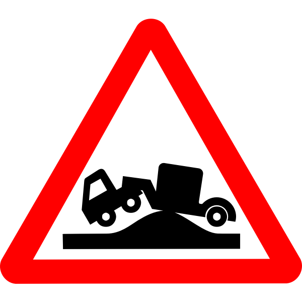 SVG Road sign in triangle