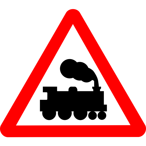 SVG Road sign train
