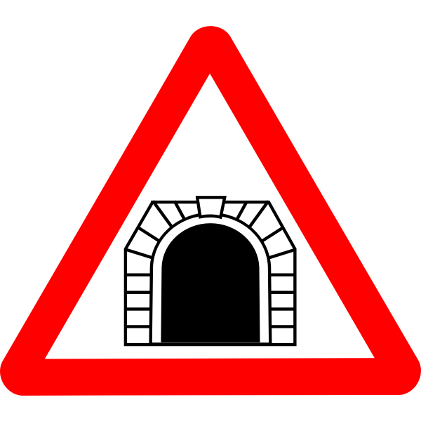 SVG Road sign tunnel