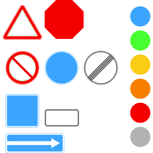 SVG Road signs set