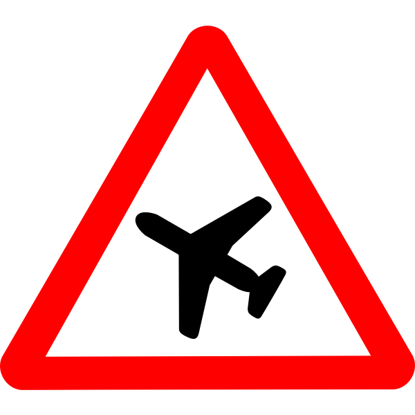 SVG Roadsign Airplane