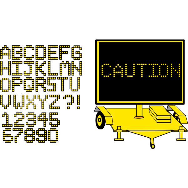 SVG Roadsign and alphabet