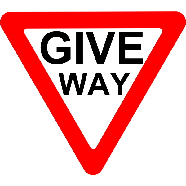 SVG Roadsign Give way