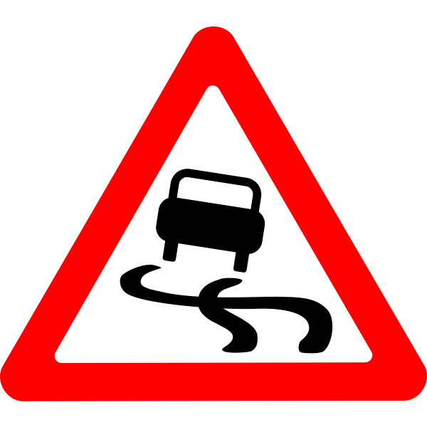 SVG Roadsign slippery