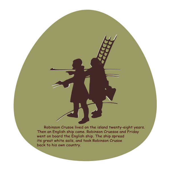SVG Robinson Crusoe silhouette 04