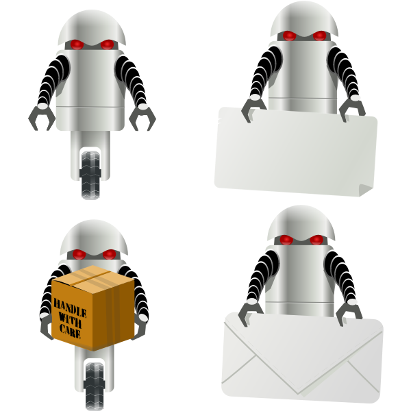 SVG Robot delivery vector image