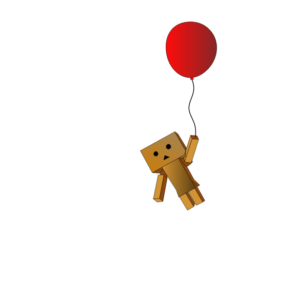 SVG Robot holding a balloon