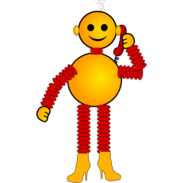 SVG Robot in heels