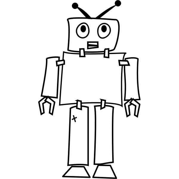 SVG Robot Line Art