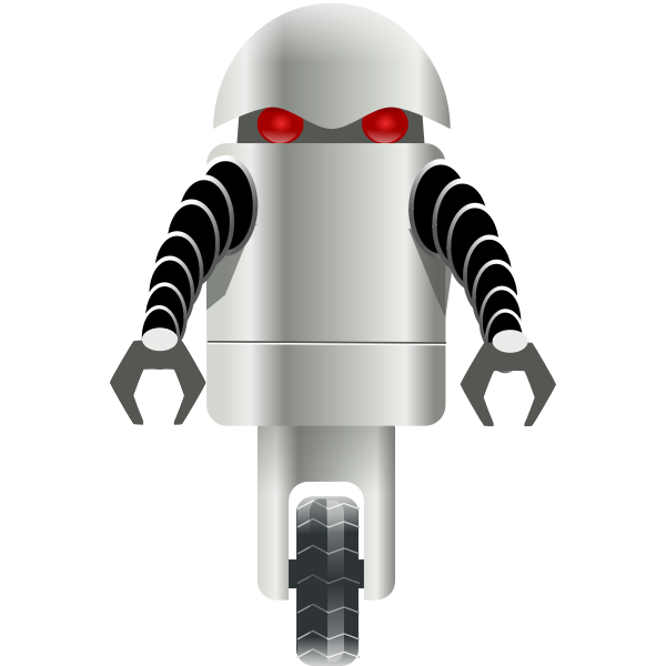 SVG Robot on wheel vector graphics