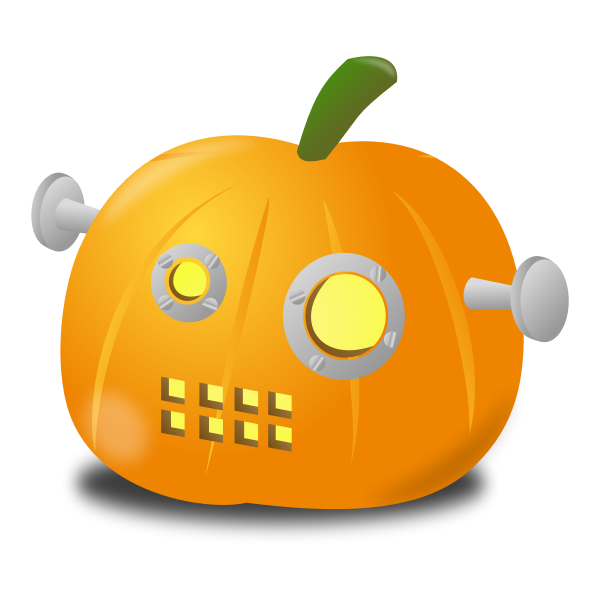 SVG Robot pumpkin vector image