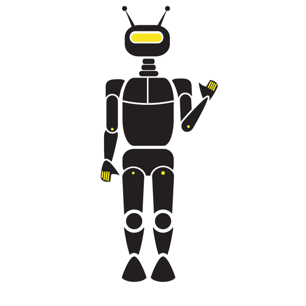 SVG Robot silhouette clip art