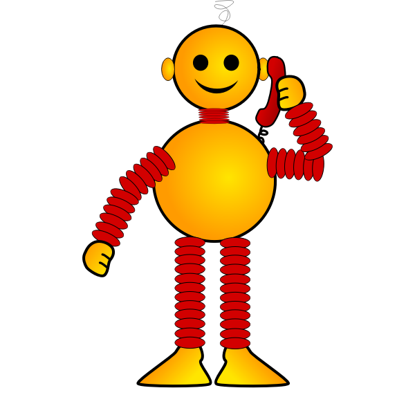 SVG Robot smiling vector clip art