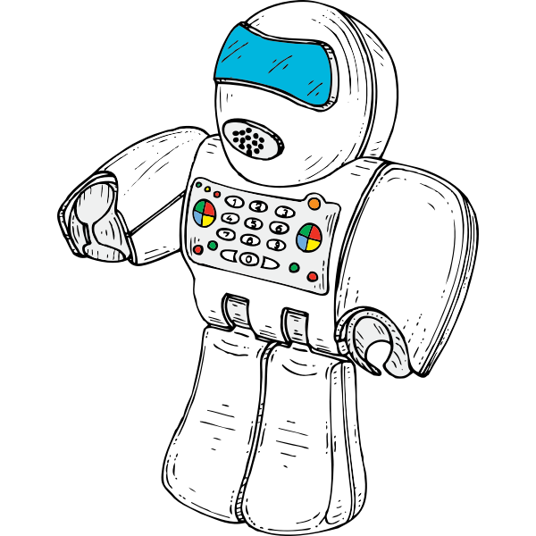 SVG Robot toy vector graphics
