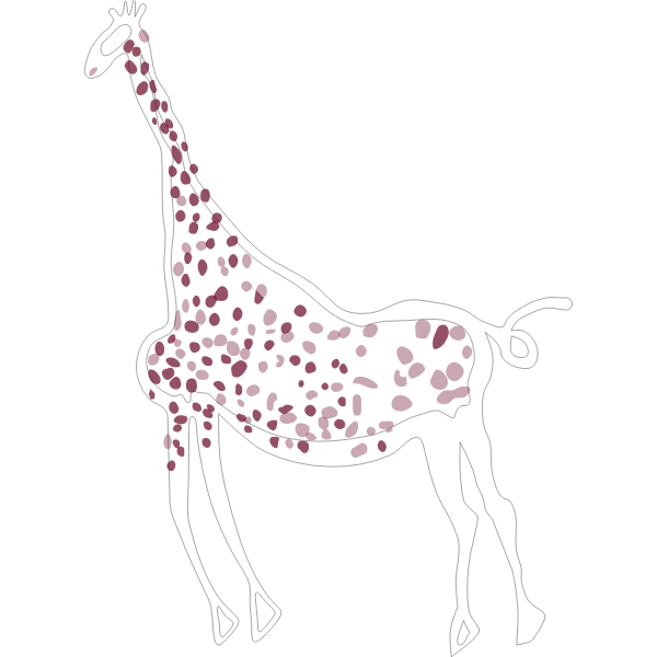 SVG Rock Art Acacus Giraffe