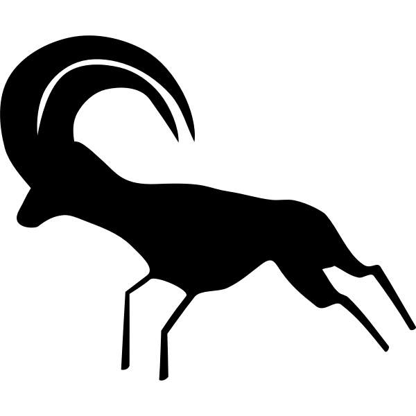 SVG Rock Art Saharan Antelope