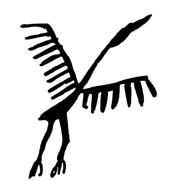 SVG Rock Art Stork