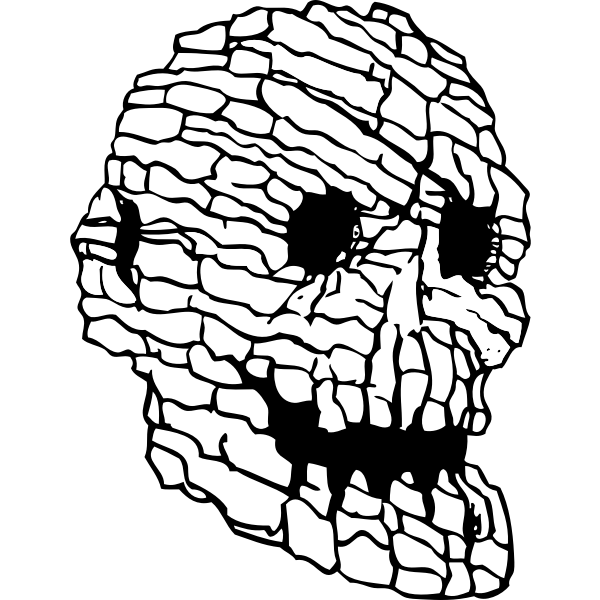 SVG Rock skull vector illustration